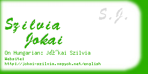 szilvia jokai business card